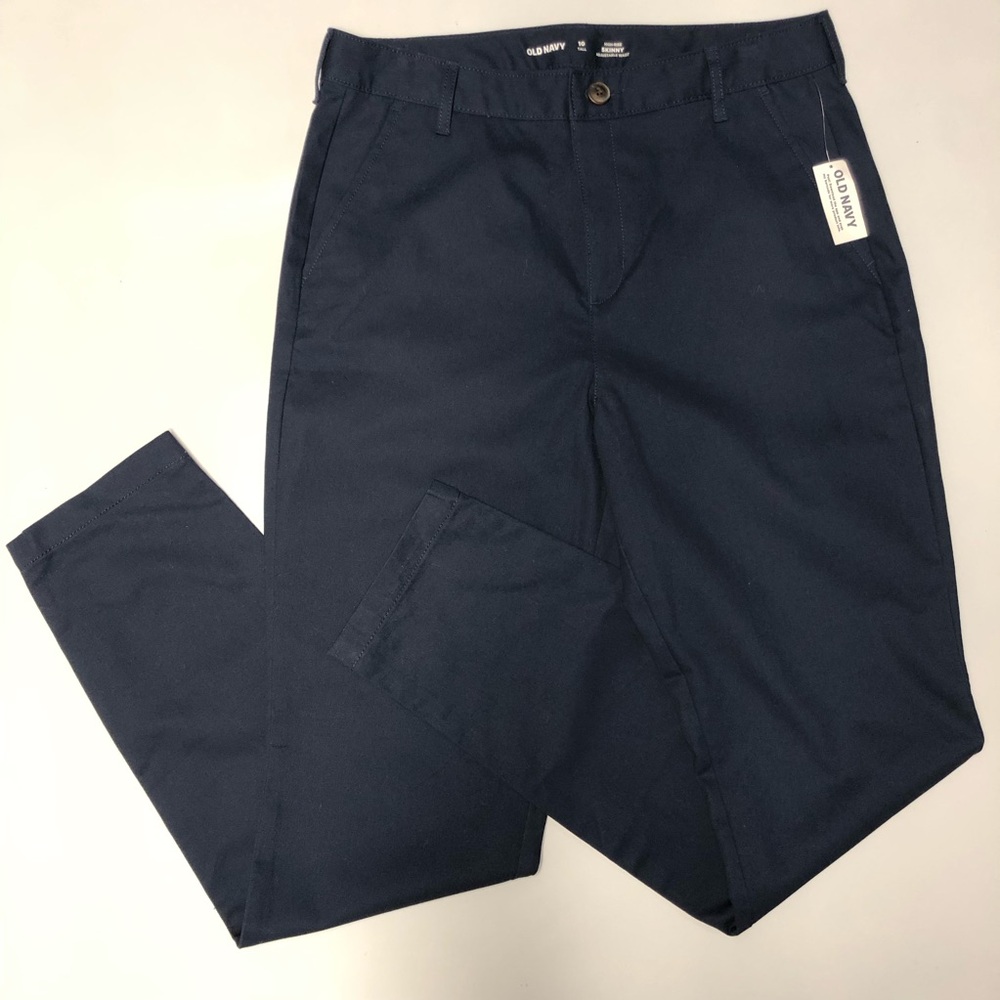 Old navy high rise skinny uniform pants size 10 Tall
